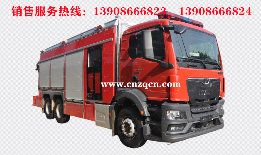 德國(guó)曼man后雙橋器材消防車